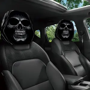 2pcs Fashion Seat Cover Set - Portrait Print Car Headrest Covers,  for Long-Distance Travel, Washable and Durable, Suitable for Sedans, Trucks, SUVs, Easy to Install,  Car Seat Protectors, All-Season Use, Ideal for Daily Commutes, Long Journeys, Road