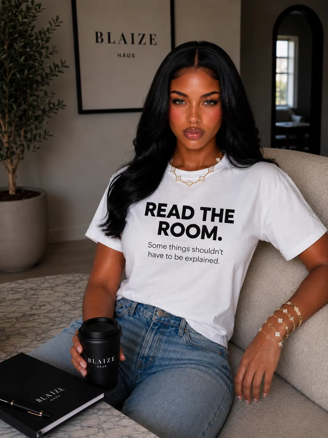 READ THE ROOM. | Comfort Colors® 1717 Tee | Minimalist Statement Shirt | Quiet Luxury Graphic Tee