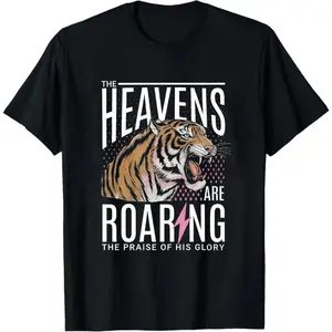 The Heavens Are Roaring Tshirt, Bible Verse Shirt, Religious Shirt, Christian Shirt, 80s Faith Shirt, 90s Aesthetic Clothing