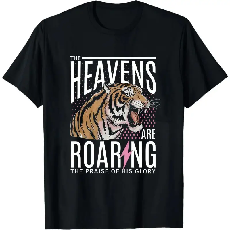 The Heavens Are Roaring Tshirt, Bible Verse Shirt, Religious Shirt, Christian Shirt, 80s Faith Shirt, 90s Aesthetic Clothing