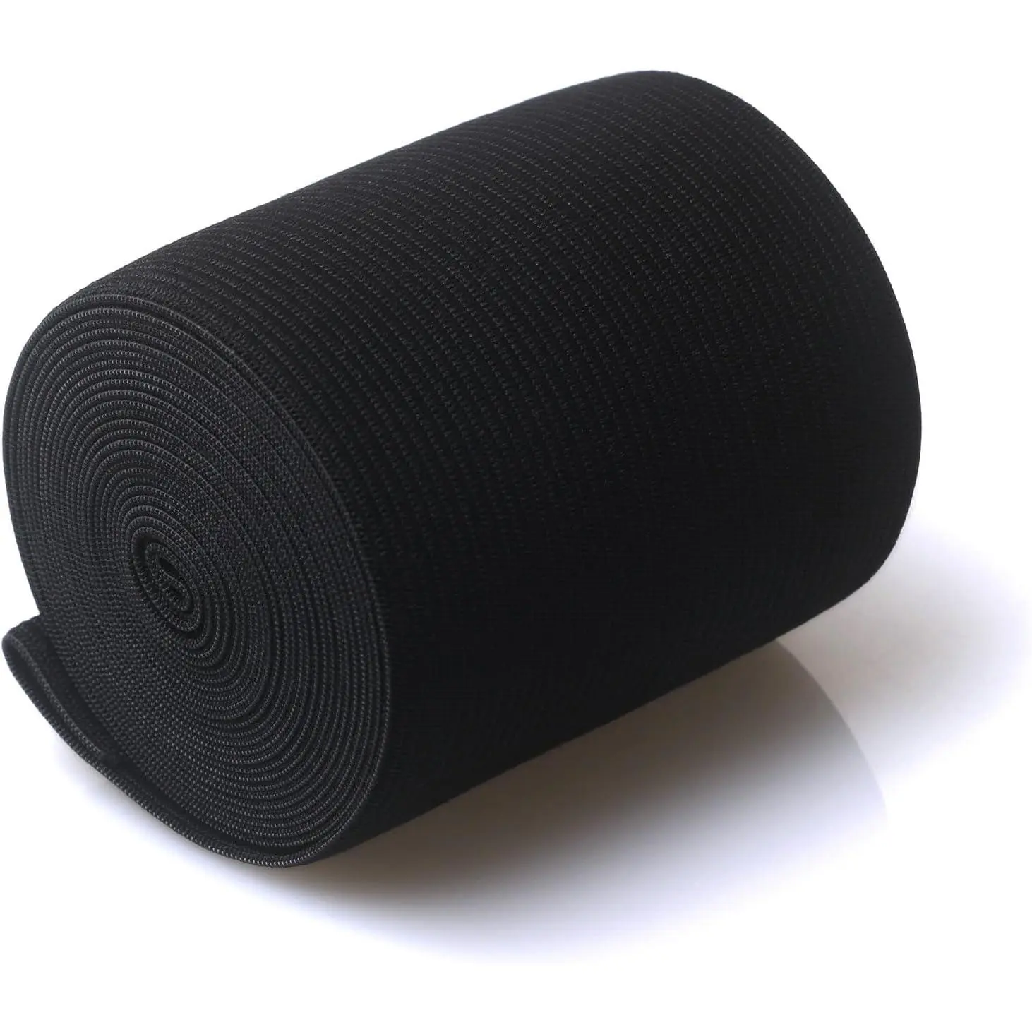 4 Inch Wide Elastic Band 3 Yards Knitted Stretchy Elastic Spool Straps for Sewing Craft, Black