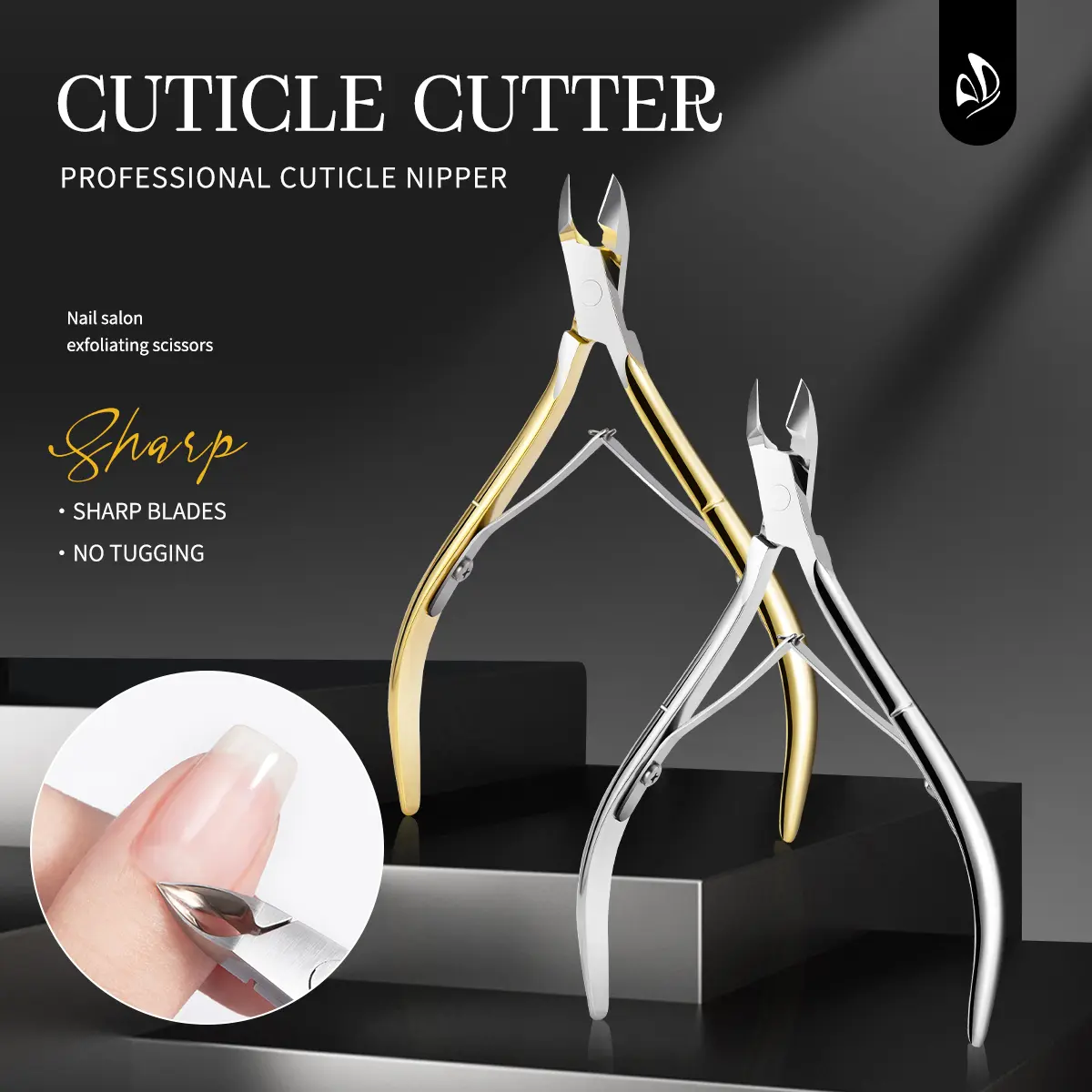 Professional Cuticle Cutter – Sharp Nail Cuticle Nipper for Manicure & Hangnail Removal