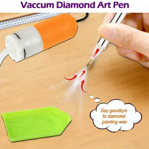 Tired of dropping rhinestones & slow picking? This vacuum suction diamond painting pen makes every pick fast & easy!