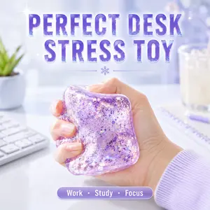 Glitter Squishy Stress Relief Toy for Anxiety & Focus