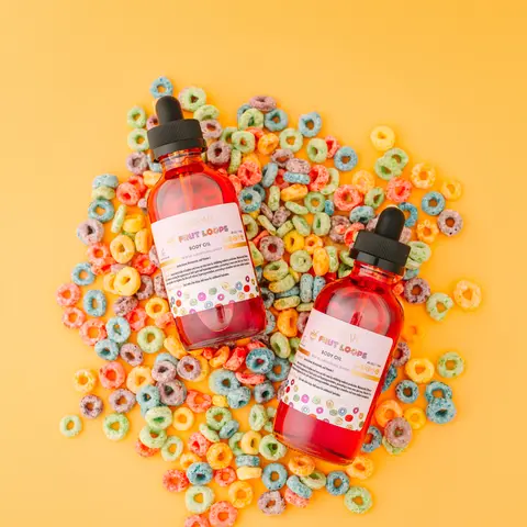 Fruit Loops Body Oil, Natural Body Care Hydrating Oil - 100G Single Item Liquid Moisturizer with Simple Formula, Easy Application for Daily Moisture