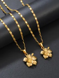 1pc Hibiscus Flowers Pendant Necklaces for Women Girls Hawaiian Guam Guadeloupe Frangipani Jewelry Exquisite Jewelry Gift