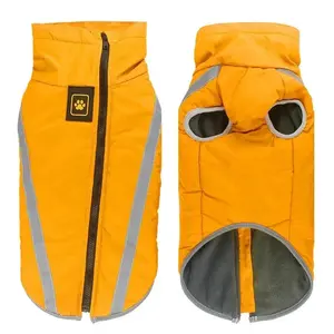 Waterproof Winter Dog Jacket - Warm Padded Fleece, Reflective Safety for Large Dogs