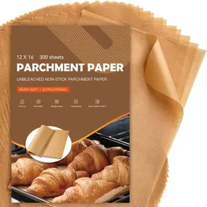 300 count  Paper Sheets for Baking -12x16 Inches Precut  Sheets, Non-Stick Unbleached Baking Paper Liners for Oven, Air Fryer, Baking Bread, Cakes, Cookies