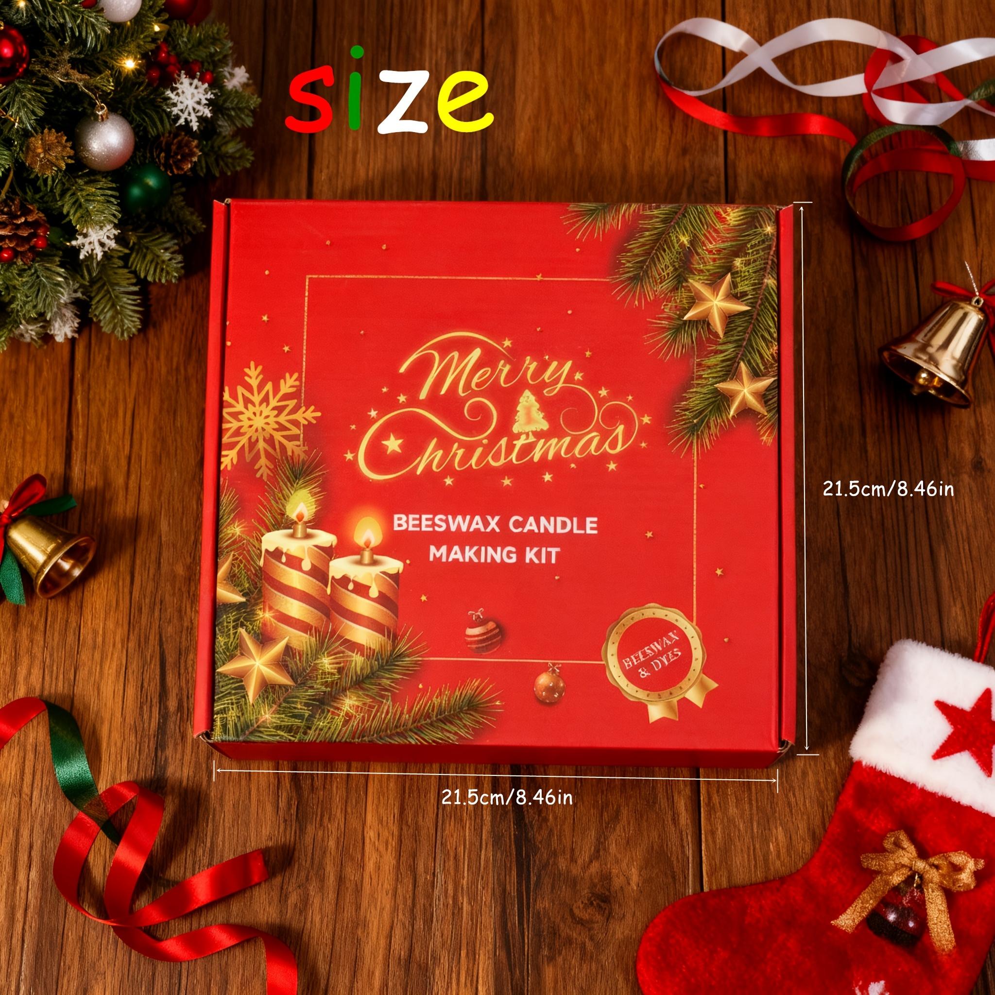 Christmas-themed beeswax candle making kit, 16 pieces of holiday-colored beeswax sheets, DIY candle material kit, candle making, suitable for children and adults' crafts and Christmas gifts, event parties, DIY craft enthusiasts, watermelon， home decor