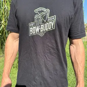 Bow Buddy Hunting Gear Shirt | Archery Lifestyle Tee 100% cotton - Black T-Shirt for Outdoor Enthusiasts