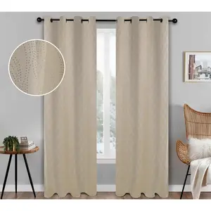 Superior Zuri Blackout Grommet Curtain, 2 Panels 52 x 84