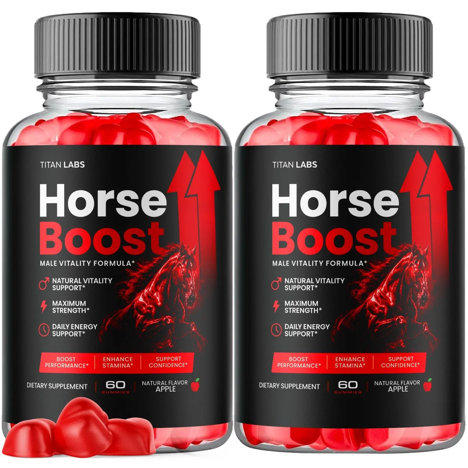 (2 Pack) Horse Boost ACV Gums 120 Gummies Healthcare Vitamin