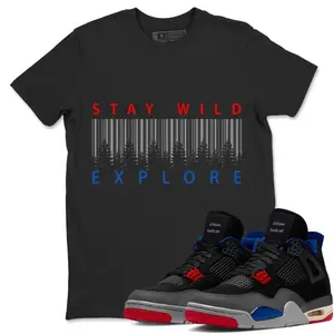 Unisex T-shirt to match Jordan 4 Rare Air - Stay Wild Explore. 100% Cotton for Casual Wear. Comfortable Summer Unisex T-Shirt to match Jordan Sneaker. Streetwear Style. urban outfitters