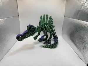 Spinosaurus Bone Dino XL 18.5 inches purple and green decoration gift