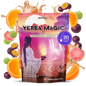 Yerba Hydration – Hydration & Energy Drink Mix with Natural Caffeine & Electrolytes, Daily Wellness, 20 Sticks (Tropical Punch/ Juicy Watermelon)