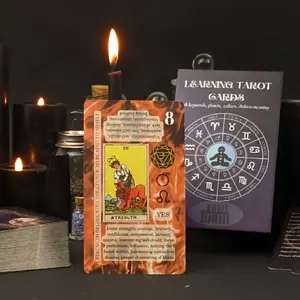 Witchy Cauldron Beginner Tarot Deck with Meanings, Chakras, Zodiac, and More