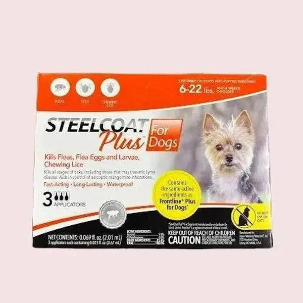 Steelcoat Plus for Dogs 6-22lbs - Flea and Tick Control
