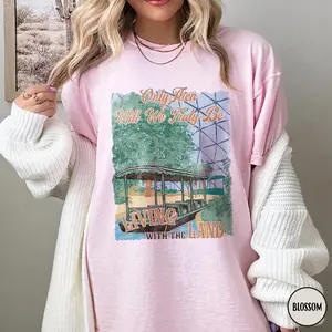 Vintage Living With The Land Shirt, Comfort Colors Shirt, Theme Park shirt, Family Trip Shirt