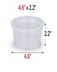 12oz Clear Plastic Deli Containers with Lids, 50 Pack Food Storage Cups for Soup, Sauce, Slime, Snacks and Meal Prep, Leak Resistant Disposable Round Containers, 4.6 x 2.2 Inch