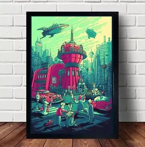 Futurama Painting Cartoon Poster Paintings Poster Hanging Home Decor Wall