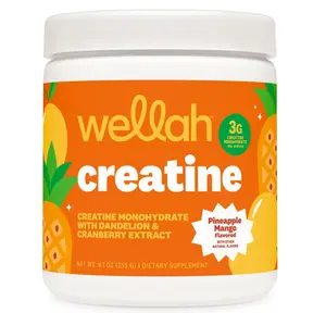 Wellah Creatine for Women - Creatine Monohydrate with Dandelion & Cranberry Extract (50 Servings, Pineapple Mango)