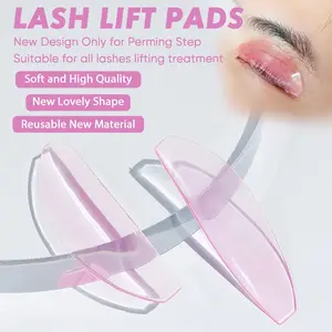 1 Pair Reusable Lashes Perm Pads Silicone Self-adhesive Lash Lifting Rod Shields 3D Eyelash Curler Accessories Applicator Tools