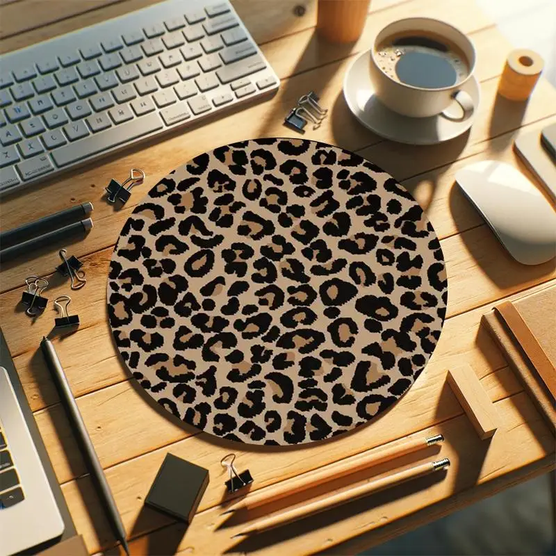 Creative Pattern Round Mouse Pad, Mouse Pad with Non-slip Rubber Base, Universal Mouse Pad for Office & Home