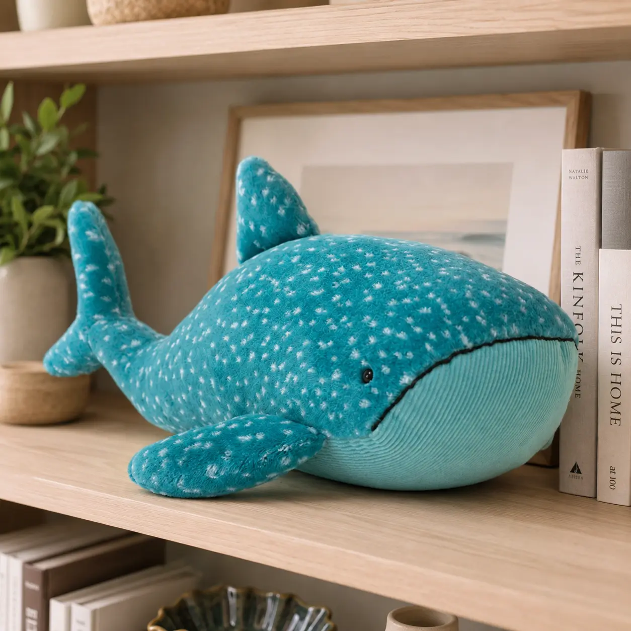Jellycat Whale Shark Plush Toy, Ultra Soft Blue Spotted Stuffed Animal, Huggable Ocean Cuddle Buddy, Cute Gift for Kids Teens Adults