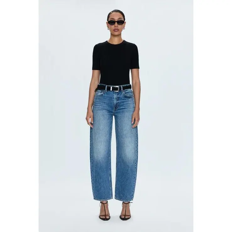 Pistola Wes High Rise Barrel Jean in Spectacle