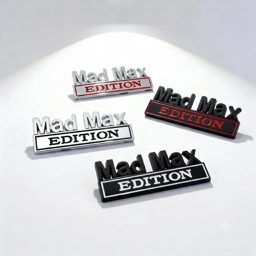 3D car modification emblem MAD MAX fender emblem EDITION body sticker rear emblem MADMAX emblem