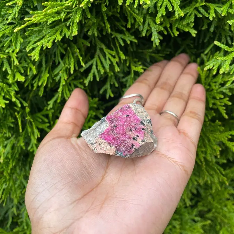 Cobaltoan Calcite Specimen, Natural Healing Crystal for Literature & Art Enthusiasts