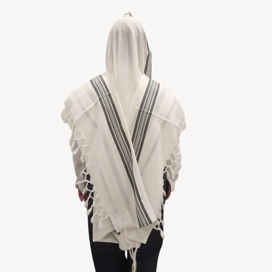 Tallit Gadol Wool Kosher Prayer Halel Mofet Sephardic Tying - TikTok Shop