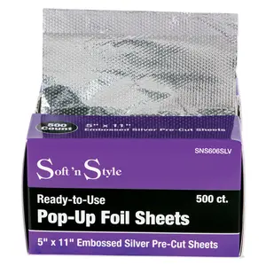 Soft 'N Style Embossed Pop-Up Hair Foil Sheets - 5" x 11" - 500ct