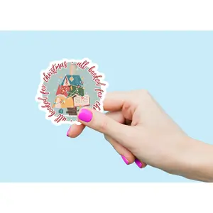 All Booked for Christmas Sticker