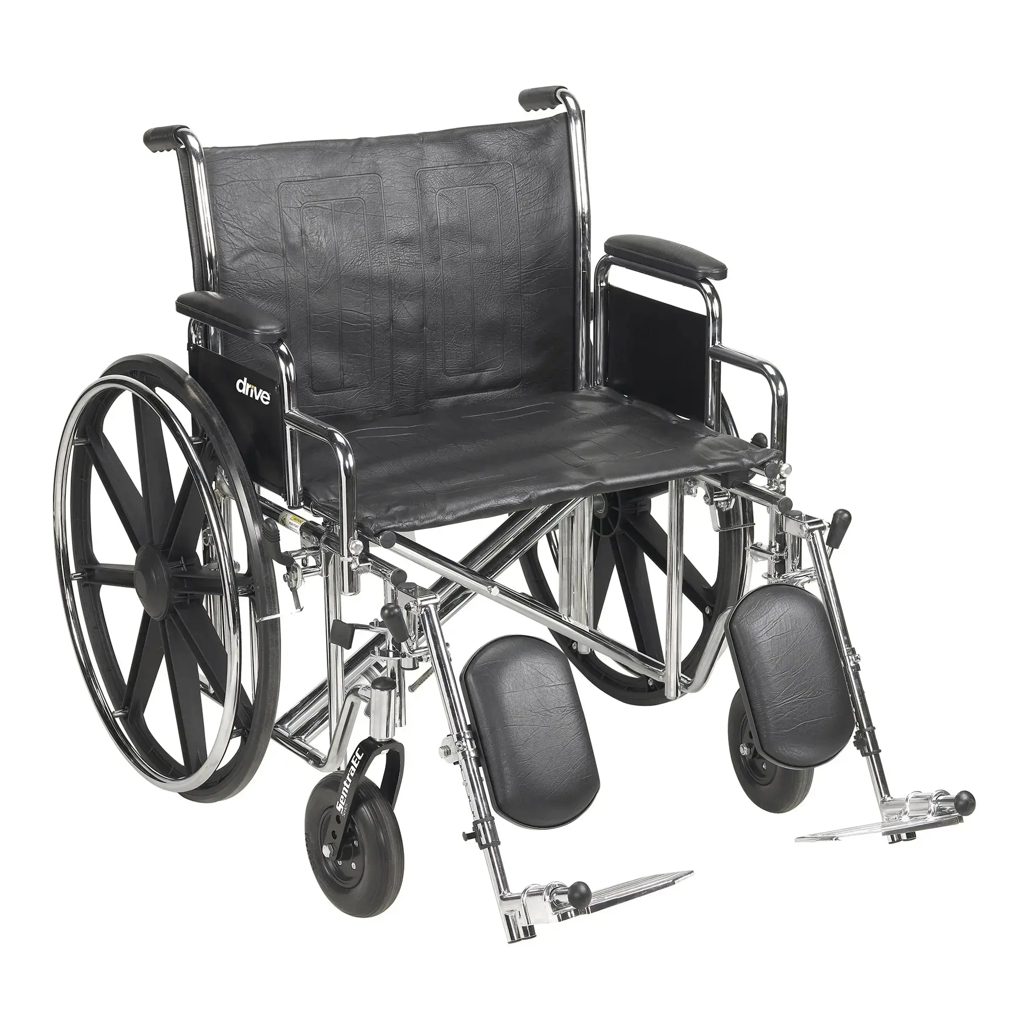 McKesson Dual Axle Bariatric Wheelchair Arm Swing-Away with Elevating Legrest Adult upto  450 lbs Healthcare Equipment