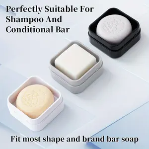Leak-Proof Outdoor Soap Dish with Drain Hole, Simple Soap Container for Camping and Hotel Bathrooms, Portable Soap Holder