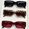 Women's 3-Pack Retro Rectangle Frame Sunglasses - Black, Tortoise, Wine Red, Uv400 Protection, Uv Blocking Sunglasses, Casual Style, All Seasons Accessories, Fashionable Sunglasses, Stylish Sunglasses, Uv Blocking Shades