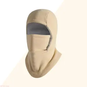 2026 Winter Warmth 2-in-1 Hat & Face Mask, Windproof Design with Thick Fleece Lining, Soft Warm Outdoor Gear, Machine Washable, Solid Black, Perfect for Cycling, Running, Skiing and Cold Weather Activities
