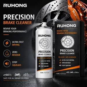 Brake Cleaner Spray Fast Drying Zero Residue Non Chlorinated Formula Removes Brake Dust Grease and Grime for Cars Trucks SUVs Motorcycles and All Vehicle Types