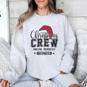 Christmas Crew Making Memories Sweatshirt - Holiday Unisex Sweatshirt, Family Gatherings Jumper, Winter Festive Top, Xmas Gift, Cozy