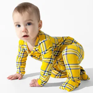 Bellabu Bear Clueless Total Betty Plaid Bamboo Convertible Footie