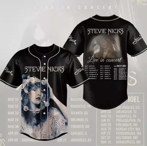 Stevie Nicks With Billy Joel Live In Concert Tour Baseball Jersey Shirts, Baseball Jersey Shirt, Outdoor Sports, Sport Shirt, Dynamic And Comfortable