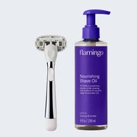 Chrome Razor + Shave Oil