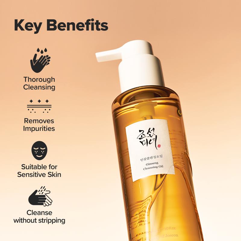 [Beauty of Joseon Official] Ginseng Cleansing Oil for Sensitive, Acne-Prone Facial Skin. Korean Skin Care for Men and Women, 210ml, 7.1 fl.oz Gift Pore