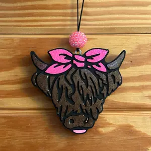 Highland Cow Scented Car Freshie