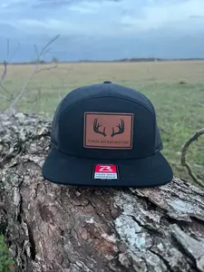 Deer Horns - Flatbill Snapback Hat - Richardson 168 7 panel