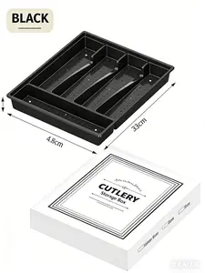 Cross-Border Best-Selling Utensil Storage Box, Cabinet Drawer Compartment Organizer, Knife Fork Spoon Set with Cover, Dustproof Outdoor Cutlery Box