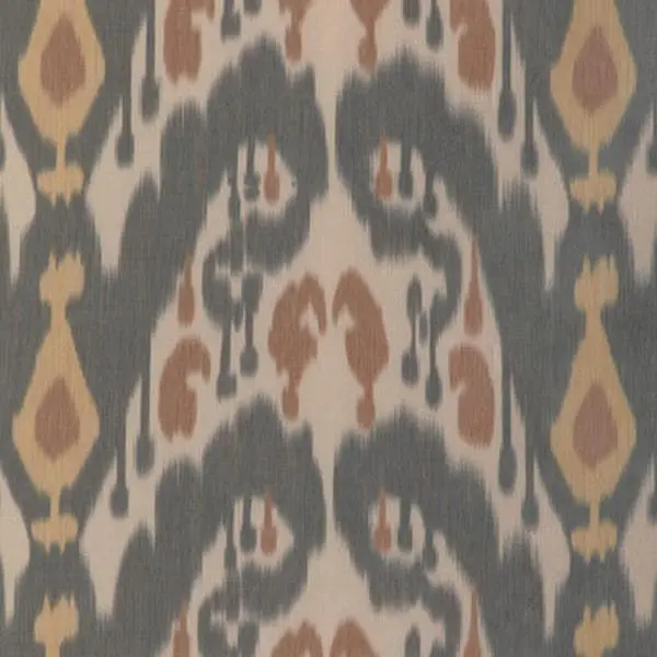 Bukara Warp Print - Ebony Beige By Brunschwig & Fils | Vienne Silks | Ikat/Southwest/Kilims Drapery Print
