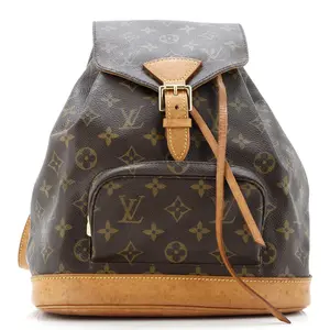 Pre-owned Louis Vuitton Canvas Coated Backpacks Vintage Montsouris Backpack Monogram Canvas MM by Rebag