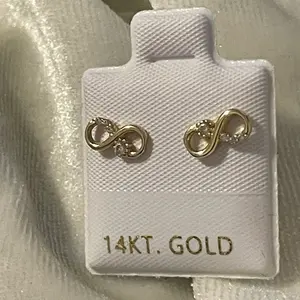 14k gold infinity earrings